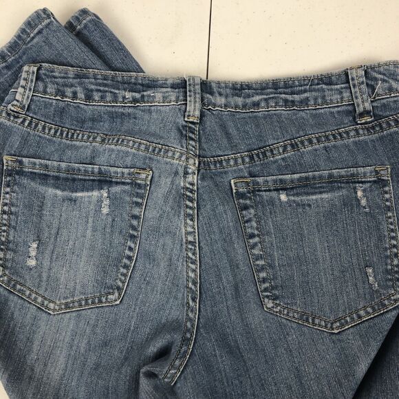 Fashion Bug Womens Size 6 Distressed Stretch Denim Blue Jeans - Picture 3 of 10